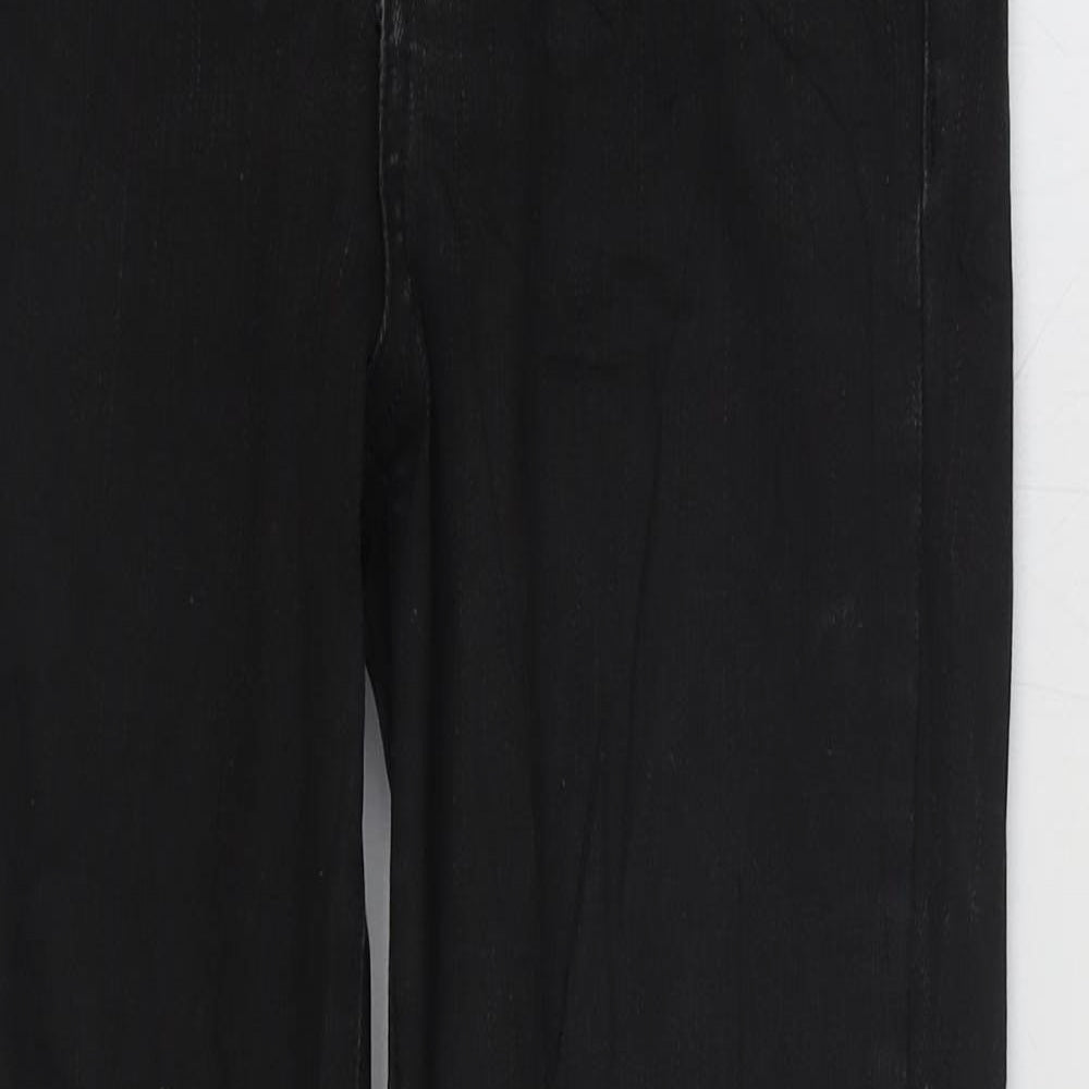 Topshop Womens Black Cotton Skinny Jeans Size 28 in L32 in Regular Zip