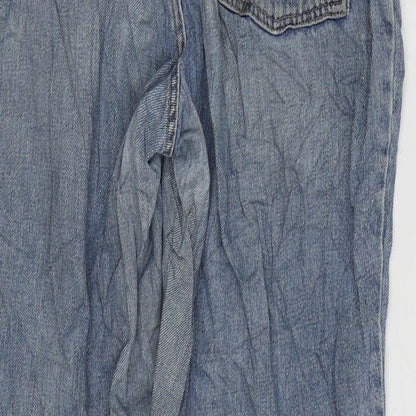 Topshop Womens Blue Cotton Mom Jeans Size 32 in L32 in Regular Zip