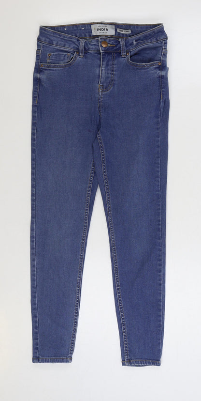 New Look Womens Blue Cotton Skinny Jeans Size 10 L23 in Regular Zip