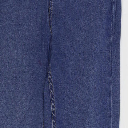 New Look Womens Blue Cotton Skinny Jeans Size 10 L23 in Regular Zip