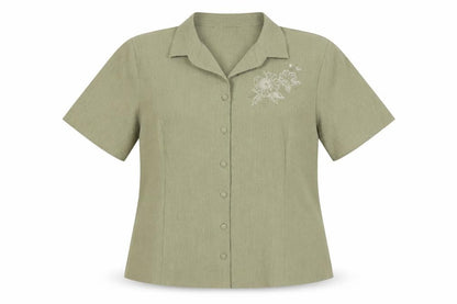Womens UK Size 16 EWM Beige Basic Button-Up