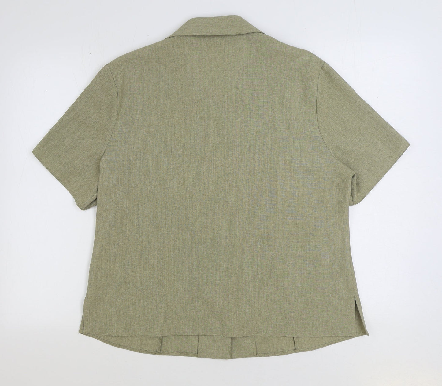 Womens UK Size 16 EWM Beige Basic Button-Up