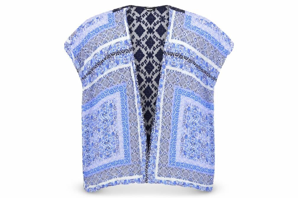 Womens UK Size M New Look Blue Vest Jumper
