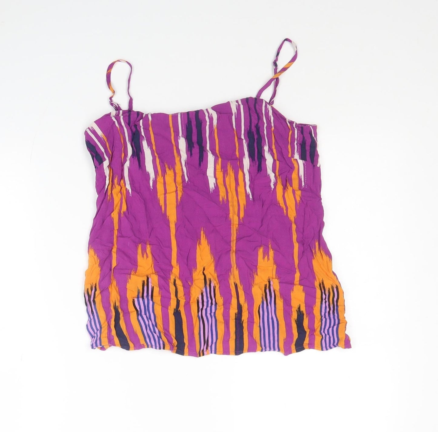 Womens UK Size 8 Warehouse Purple Basic Tank
