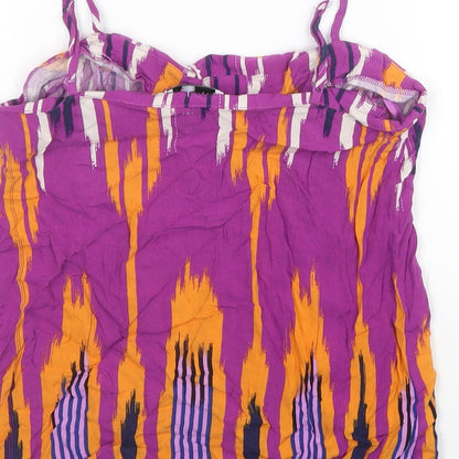 Womens UK Size 8 Warehouse Purple Basic Tank