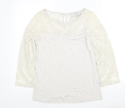 Womens UK Size 6 NEXT Ivory Jersey Blouse