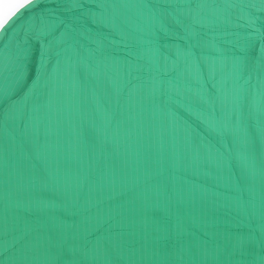 Womens UK Size 20 Arcadia Green Jersey Button-Up