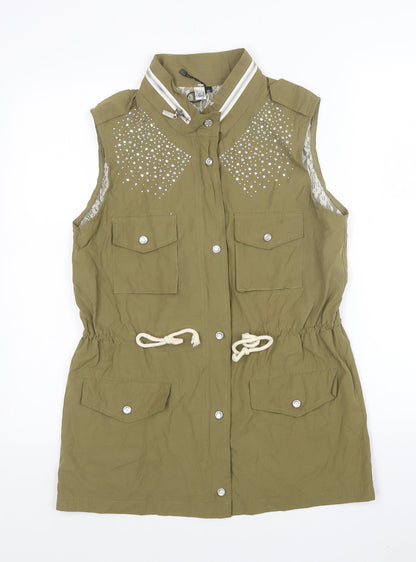 Jumpo Womens Green Gilet Jacket Size 10 Zip