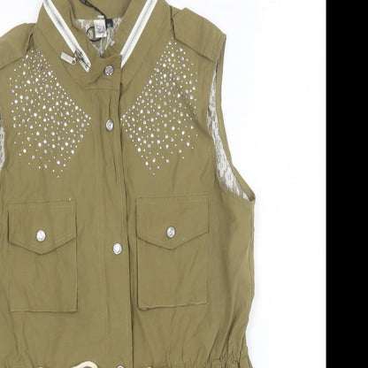 Jumpo Womens Green Gilet Jacket Size 10 Zip