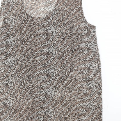 Womens UK Size 10 Atmosphere Brown Basic Blouse