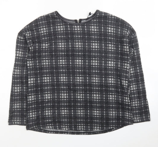 Womens UK Size 12 Peacocks Grey Basic Blouse