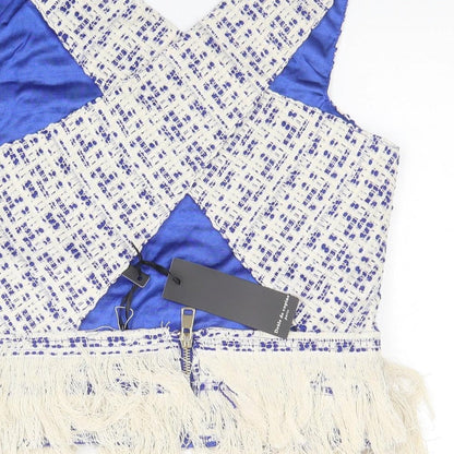 Womens UK Size S Drole de copine White Cropped Blouse