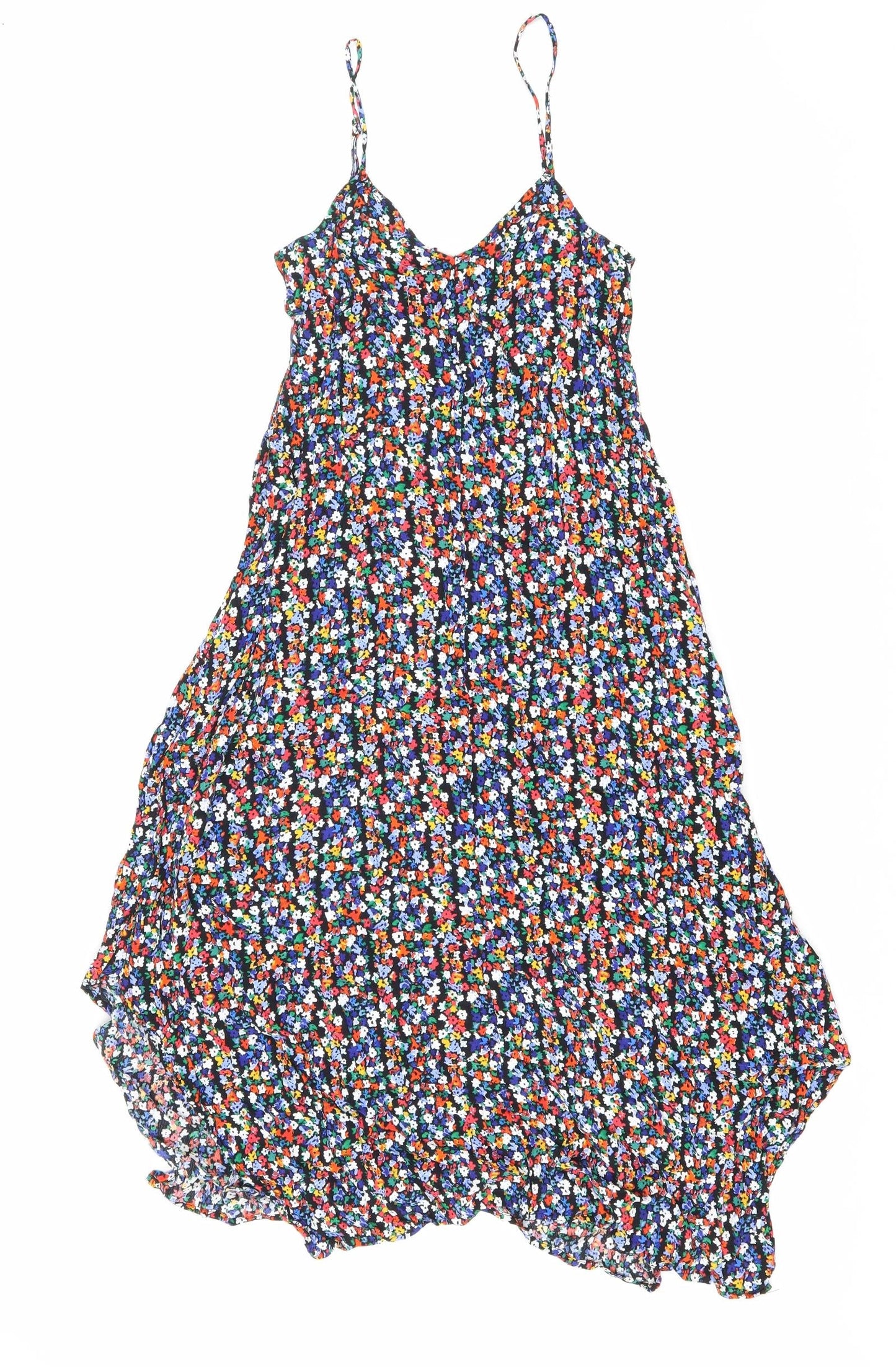 Gap Womens Multicoloured Floral Viscose Trapeze & Swing Size XS V-Neck Pullover