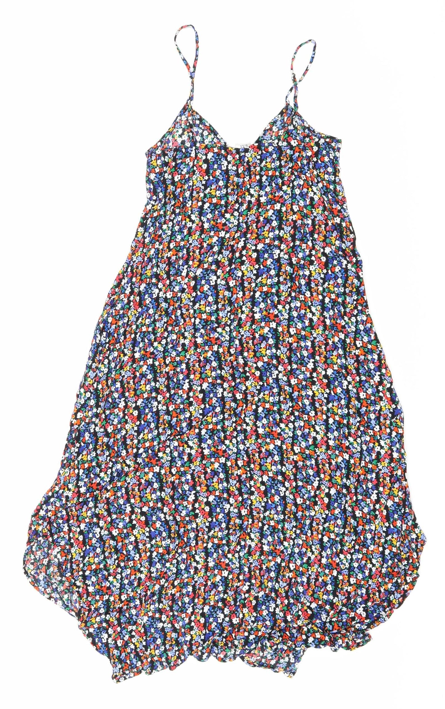 Gap Womens Multicoloured Floral Viscose Trapeze & Swing Size XS V-Neck Pullover