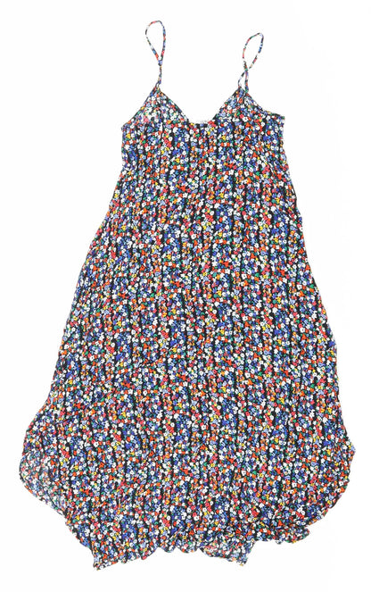 Gap Womens Multicoloured Floral Viscose Trapeze & Swing Size XS V-Neck Pullover