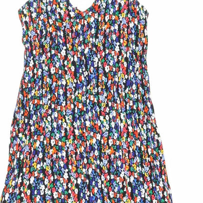 Gap Womens Multicoloured Floral Viscose Trapeze & Swing Size XS V-Neck Pullover