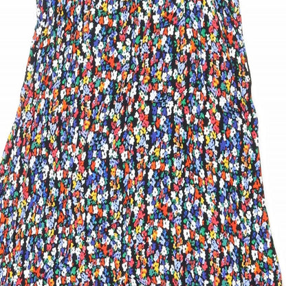 Gap Womens Multicoloured Floral Viscose Trapeze & Swing Size XS V-Neck Pullover