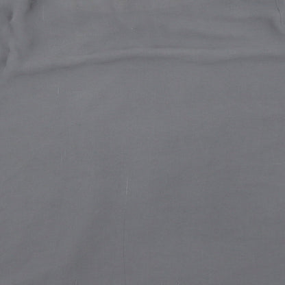 Darling Womens Grey Polyester Basic Blouse Size L Scoop Neck - Lace trim