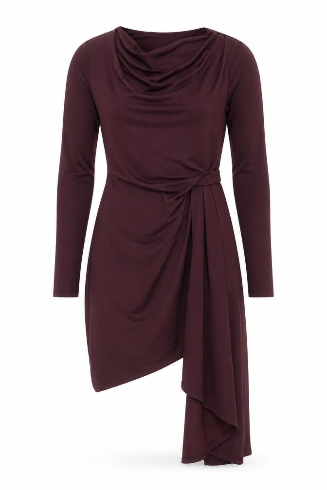 Topshop Womens Purple Polyester Bodycon Size 10 Boat Neck Pullover