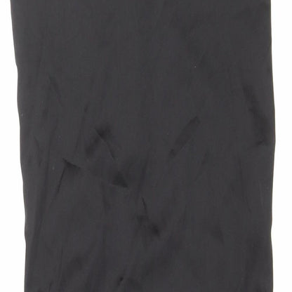 NaaNaa Womens Black Polyester Tank Dress Size 8 Square Neck Zip - Lace up back