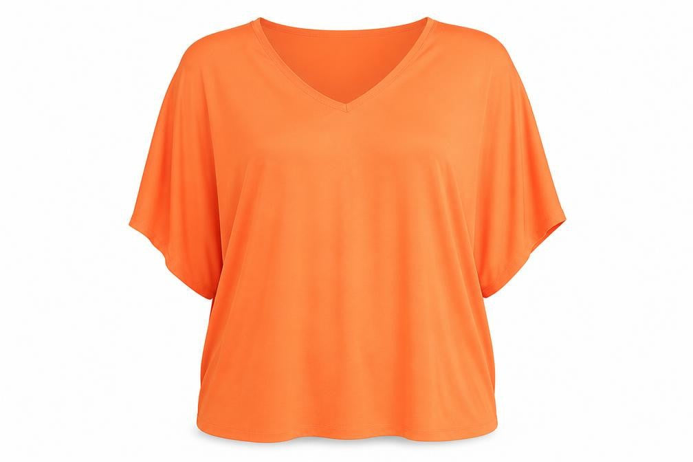 Womens UK Size 22 Marina Kaneva Orange Basic Blouse