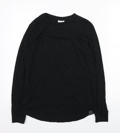 IIWII Mens Black Cotton T-Shirt Size S Round Neck - It is what it is
