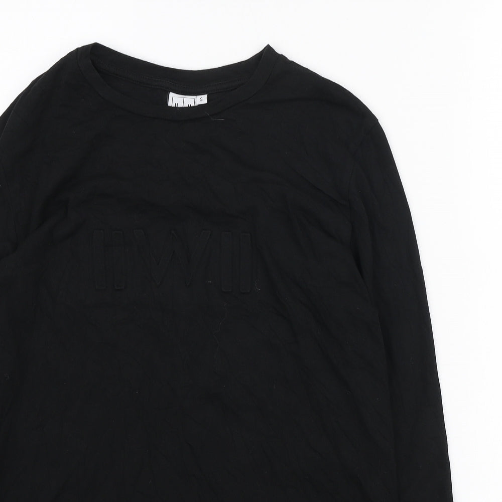 IIWII Mens Black Cotton T-Shirt Size S Round Neck - It is what it is