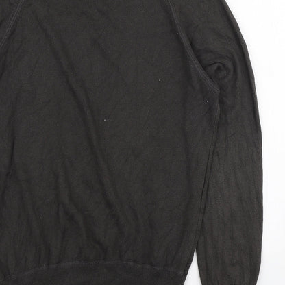 Topman Mens Green Round Neck Cotton Pullover Jumper Size M