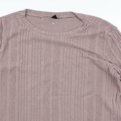 SheIn Womens Pink Polyester Pullover Sweatshirt Size XL Pullover