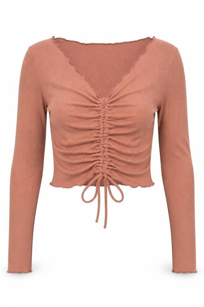 Womens UK Size S SheIn Brown Basic Blouse
