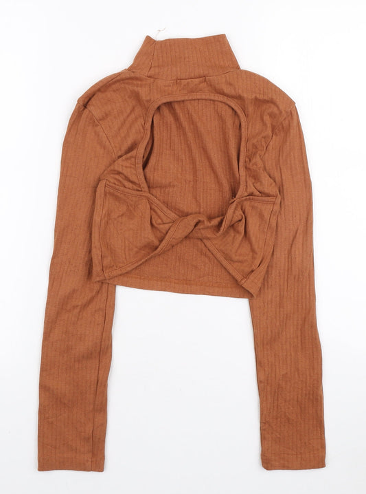 Womens UK Size 10 Missguided Brown Pullover Jumper