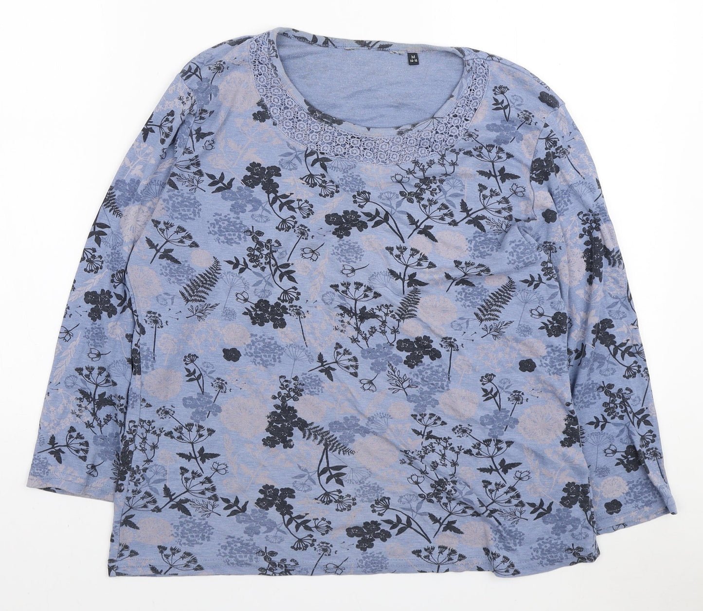 Womens UK Size M EWM Blue Basic T-Shirt
