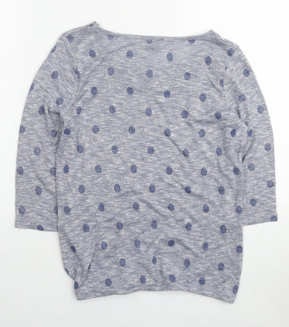 Womens UK Size 12 M&Co Blue Pullover Jumper