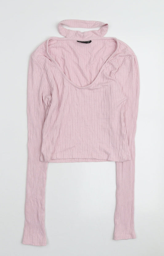 Womens UK Size 10 Topshop Pink Pullover Jumper
