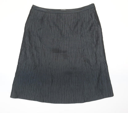 Klass Womens Grey Polyester Flare Skirt Size 20 Zip