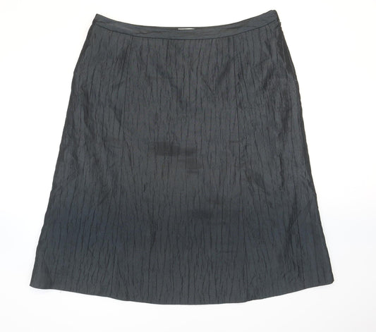 Klass Womens Grey Polyester Flare Skirt Size 20 Zip