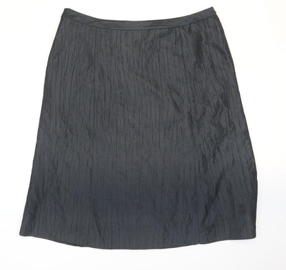 Klass Womens Grey Polyester Flare Skirt Size 20 Zip