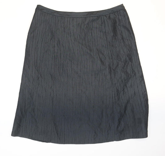 Klass Womens Grey Polyester Flare Skirt Size 20 Zip