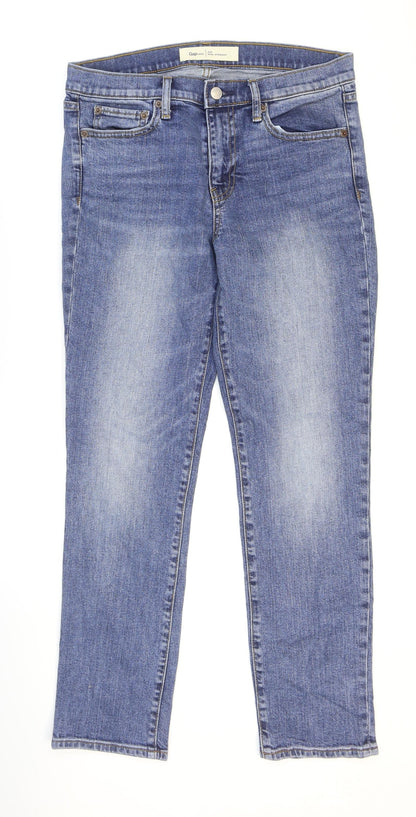 Gap Mens Blue Cotton Straight Jeans Size 28 in L27 in Regular Zip