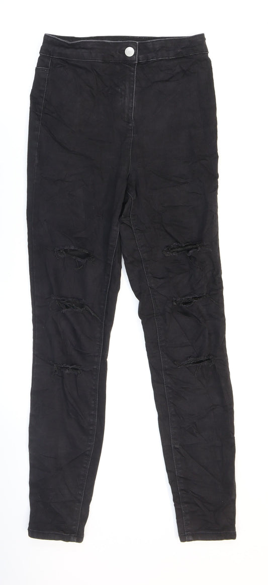 Mens UK Size  Papaya Regular Fit Skinny Black Jeans