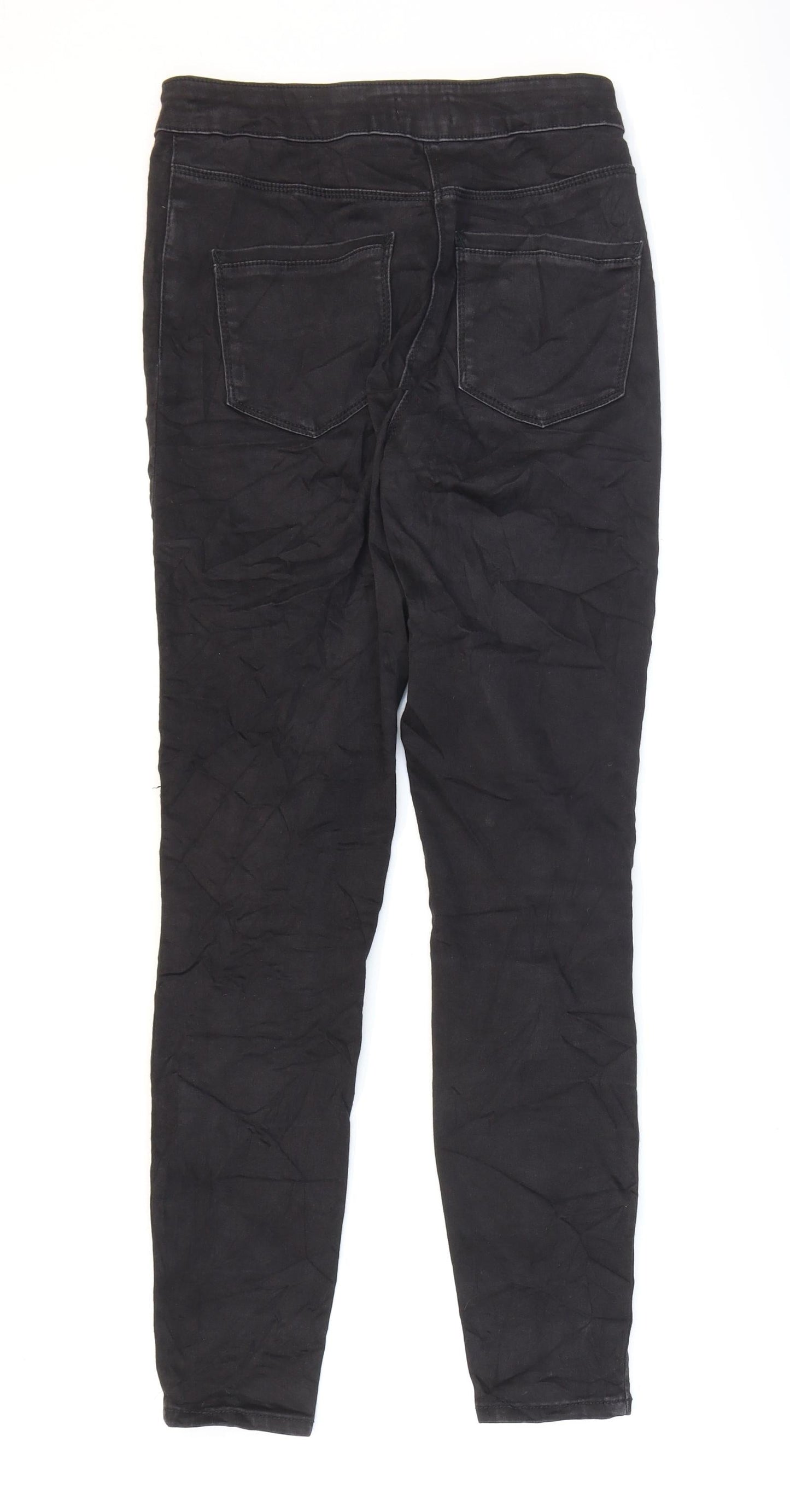 Mens UK Size  Papaya Regular Fit Skinny Black Jeans