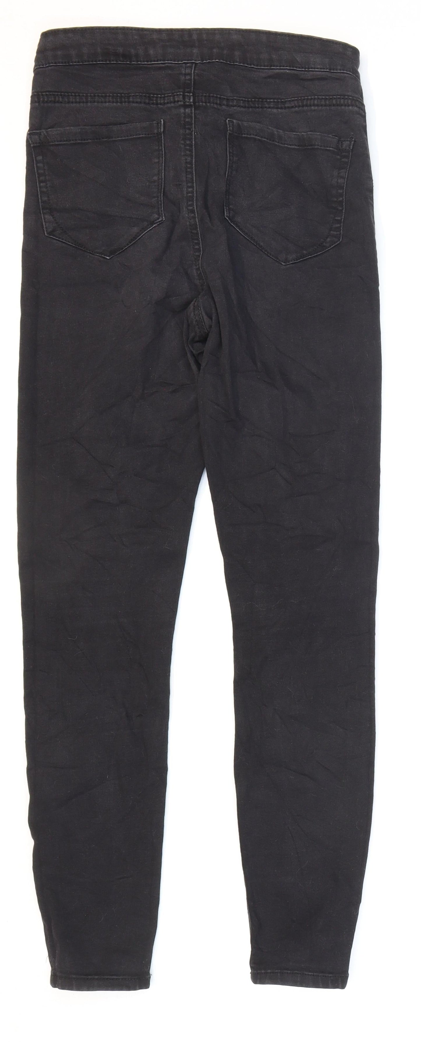 Denim & Co. Womens Black Cotton Skinny Jeans Size 10 L27 in Regular Zip