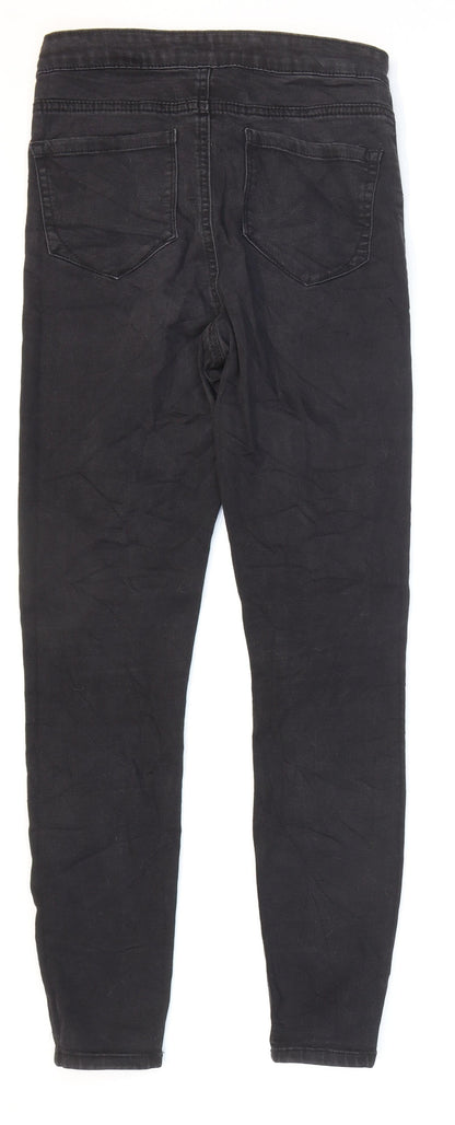 Denim & Co. Womens Black Cotton Skinny Jeans Size 10 L27 in Regular Zip