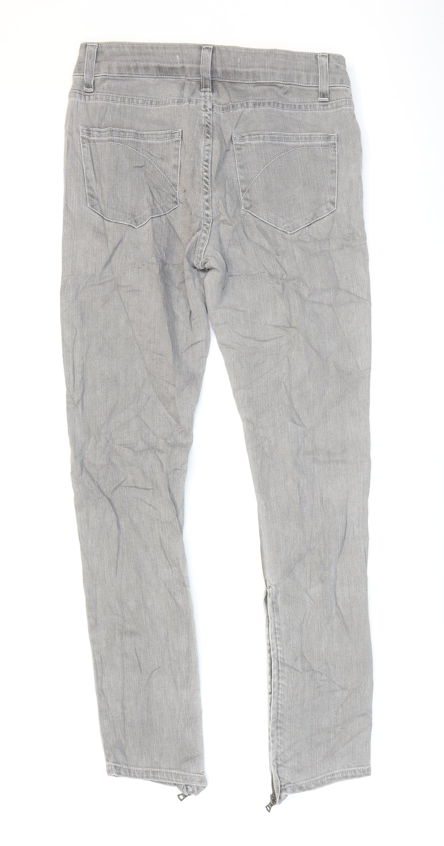 Mens UK Size 27 Superfine Regular Fit Skinny Grey Jeans