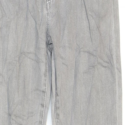 Mens UK Size 27 Superfine Regular Fit Skinny Grey Jeans