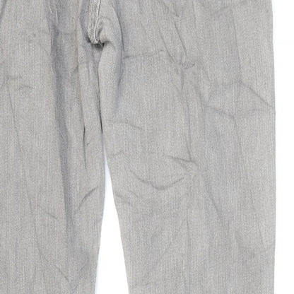 Mens UK Size 27 Superfine Regular Fit Skinny Grey Jeans