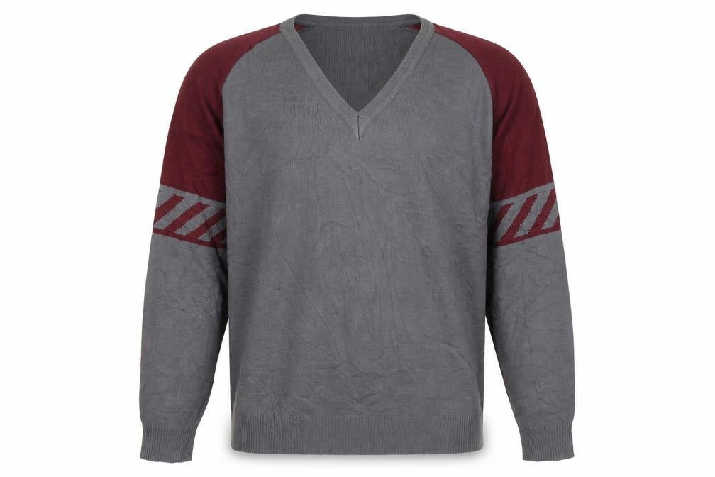 Mens UK Size M Pierre Sangan Grey Pullover Jumper