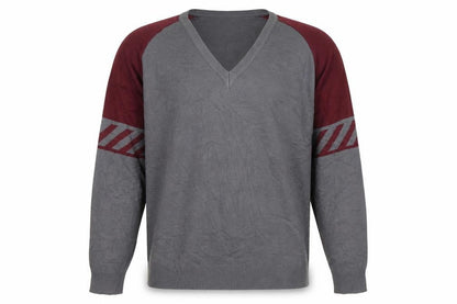 Mens UK Size M Pierre Sangan Grey Pullover Jumper