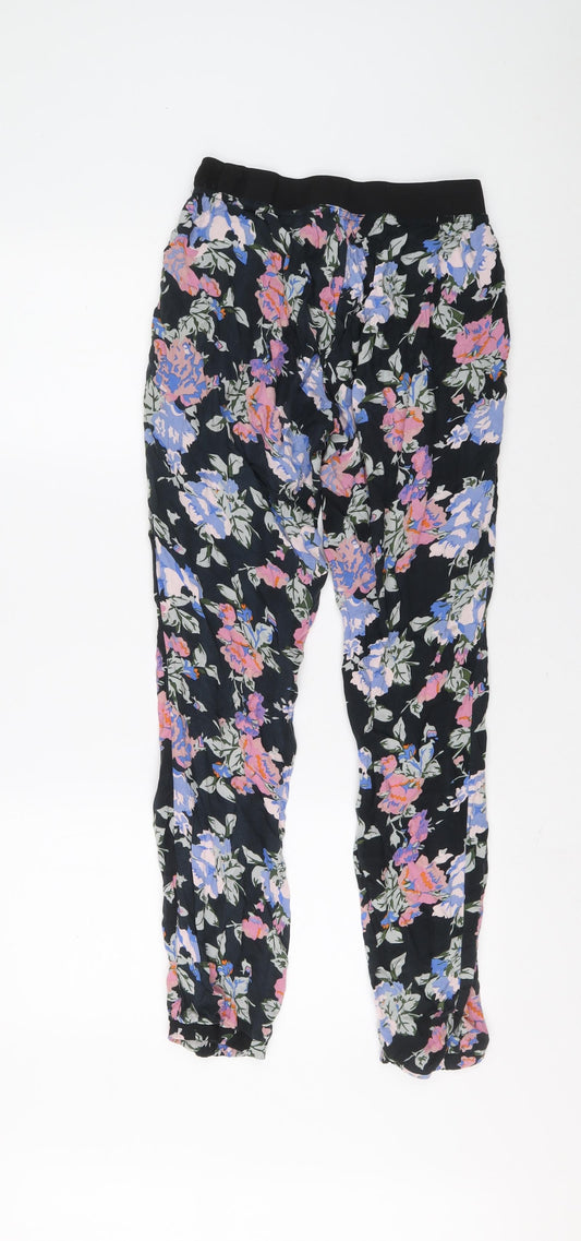 Select Womens Multicoloured Floral Polyester Harem Trousers Size 8 L28 in Regular