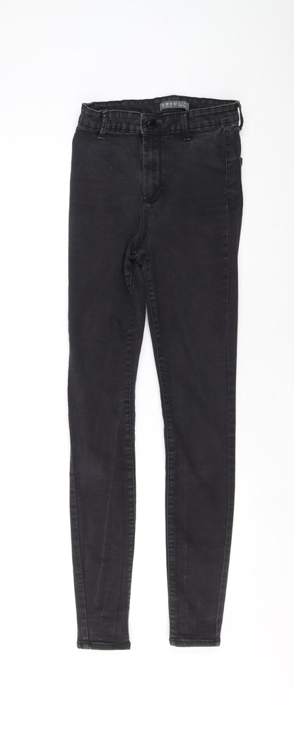 Denim & Co. Womens Black Cotton Skinny Jeans Size 10 L29 in Regular Zip